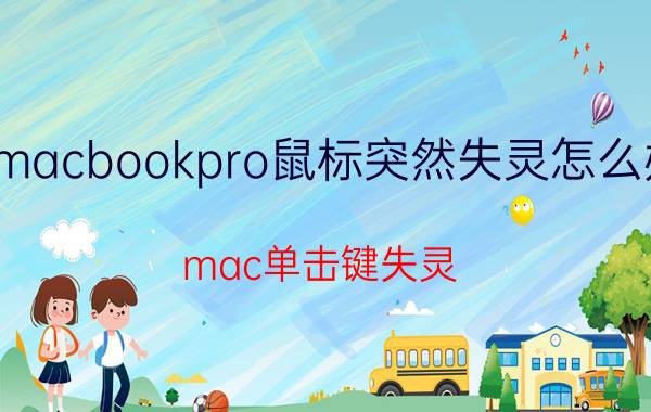 macbookpro鼠标突然失灵怎么办 mac单击键失灵？